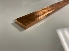 Copper 110 Flat Bar 1/4″ x 1″ x 12″-Long — .25″ x 1″ Copper Bus Bar