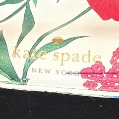 Kate Spade Pencil Pouch Cosmetic Case Travel Bag Faux Leather w Accessories