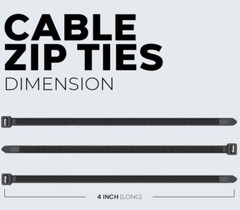 2000 PACK! Self-Locking Zip Cable Ties, 4″ in 18lbs, Fencing Fence Garden Wraps