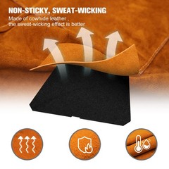 ARCCAPTAIN Work Aprons Welding Cowhide Blacksmith Apron 24″ X 36″ with 6 Pockets
