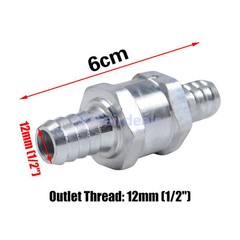 12mm 1/2 Inch Inline Check Valve Fuel Diesel Liquid Oil Air One Way Non Return