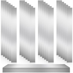 Blulu 24 Pcs 304 Stainless Steel Strips 12″ x 1″ x 0.02mm to 0.3mm, silver