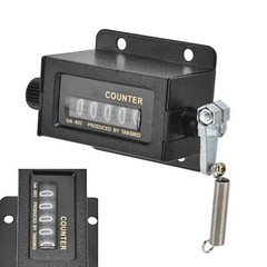 New Bale Counter Glass Mirror Design 5 Digit Counting Mechanical Counter Reset