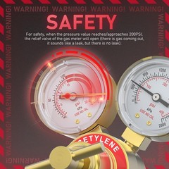 Oxygen Acetylene Gas Regulator Welding Cutting Torch Dual Gauge CGA540 CGA200