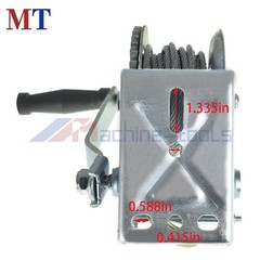 High Carbon Steel 1500Lbs Hand Crank Winch Boat Winch With 10m (32 Feet) Rope