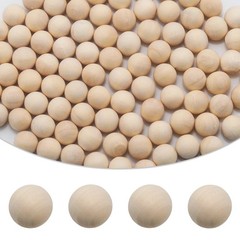 JAKOUE 100 PCS 1/2 inch (12mm) Wooden Balls, Small Unfinished Round