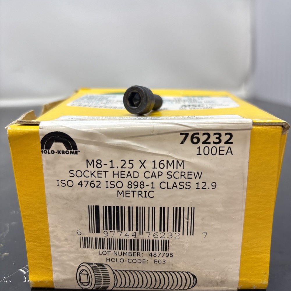 holo krome M8-1.25 X 16mm socket head cap screw qty 100
