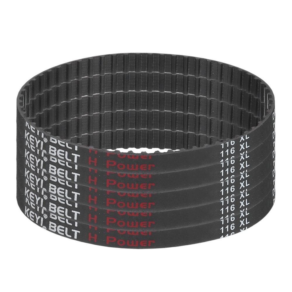 5pcs 116XL 037 Timing Belt 58 Teeth Rubber Geared Cogged Belt 0.20″ Pitch