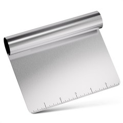 Bench Scraper Kitchen – Multipurpose Pastry 5.9″L x 4.53″W, Silver