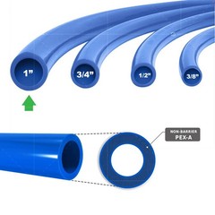 Pex-A Tubing Coil 1″ x 300 Ft Non-Barrier Flexible Blue Pipe for Potable Water