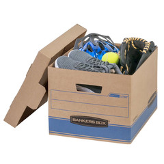 Bankers Box Heavy Duty Storage Boxes, 10″ x 12″ x 15″ 10 Pack, Kraft Brown