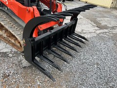 84” Root Rake Clam Grapple with Skid Steer Quick Connect