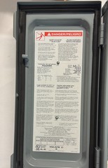 Square D 60 Amp 240V 3Pole Fusible Heavy Duty Safety Switch Nema 12 + 3R H322AWK