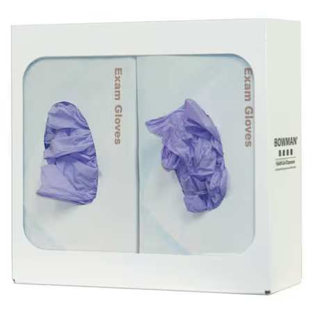 Bowman Dispensers Gb-002 Glove Dispenser, Steel, Holds (2) Boxes , White , 10