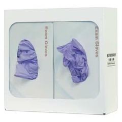 Bowman Dispensers Gb-002 Glove Dispenser, Steel, Holds (2) Boxes , White , 10