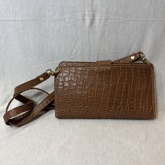 Planner Perfect Traveler’s Notebook Wallet w/ Purse Strap – Brown Alligator Skin