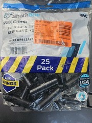 SharkBite PEX-B 3/4 In. x 3/4 In. x 1/2 In. Poly Alloy Barb Tee 25/Pack UP412A25