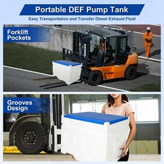 12V 10GPM DEF Portable Transfer Pump Kit with 48 Gallon Caddy Tank, Nozzle,Hose