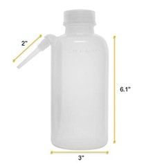 EISCO Wash Bottle, 500ml – Polyethylene – Translucent, Unbreakable – Screw Ca…