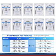 AZDENT Dental Orthodontic Arch Wire Super Elastic Niti Round Ovoid Form All Size