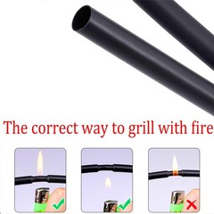 300PCS Heat Shrink Tubing,3mm / 1/8″ Dia, 30mm / 1.2″ 3mm/1/8, Black