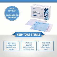 2000 3.5″x5.25″Dental Sterilization Sterilizer Autoclave Bags Pouches Instrument