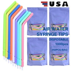SKYSEA Dental 3-Way Air Water Syringe Disposable Spray Tips Triple Nozzles Tubes