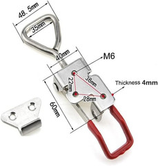 4003 Toggle Latch Clamp, 304 Stainless Steel Adjustable Toggle Latches with Lock