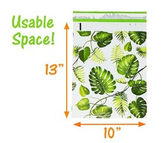 10×13, 14.5x19x4″ Tropical Palm Leaves Flat Poly Mailers Combo, Medium and Large