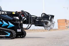 TYPHON STOMP X1300 & STOMP 509 Swing Stump Grinder Mini Skid Steer Attachment