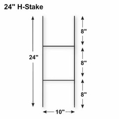 5 Pack – Custom Yard Signs-18×24-Full Color Design-Double Sided-Stakes Optional