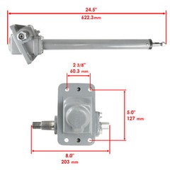 Caltric Steering Box Shaft Assembly for John Deere Utility Tractor JD650 JD750