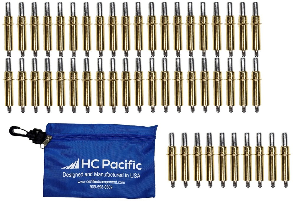 50 each C3/16 Cleco Fasteners & Pouch (Drill size #10, Grip 0-1/4″) Made in USA