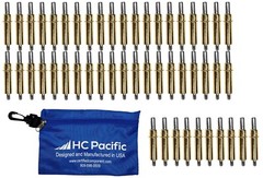 50 each C3/16 Cleco Fasteners & Pouch (Drill size #10, Grip 0-1/4″) Made in USA