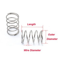 10Pcs Miniature Compression Pressure Springs Stainless Steel A2 Wire Dia 0.2mm