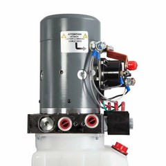 Single & Double Hydraulic Pump For Dump Trailer KTI – 12VDC – 6 Quart Reservoir