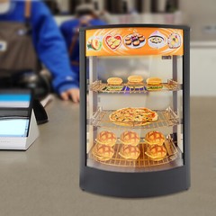 3-tier Commercial Food Warmer Display Case Warming Cabinet For Pizza Tart Burger