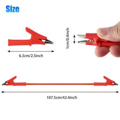 5Pcs Alligator Clips Electrical Test Leads Set 30V 15A Jumper Wires Cables Set