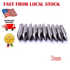 10x Center Drill Countersink 60° High Speed Angle Bit Tip Set Drilling Tool 3mm