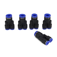 5 Pack, Reduced Y Union Push Connect 3/8″ Tube to 5/16 Tube