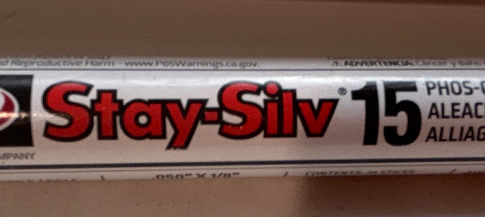 Stay-Silv 15 Brazing Rod 18 in Phos-Copper Silver Alloy AWS A5.8 BCuP-5 (10)pcs