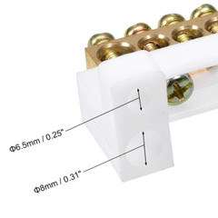 10 Position Terminal Block Connector Bar, Single Row Electric Barrier