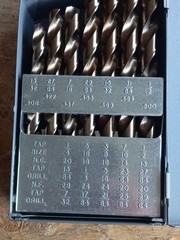 COBALT 29PC DRILL BIT SET IN HUOT BOX FRACTIONAL 1/16″-1/2″ BY 64THS #833