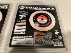 Lot of 2 Diamondback 7″ Continuous Rim Wet Cut Diamond Blades DB-07CR