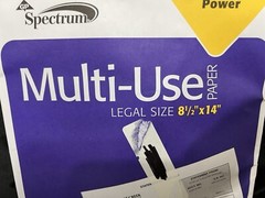 Spectrum Multi-Use Legal size paper 8.5”x 14” NEW IN PACKAGE 500 Sheets