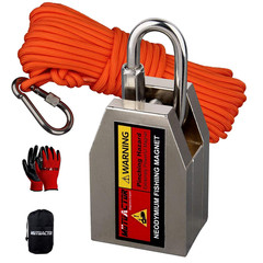 Three Sides Fishing Magnet Kit Strong Powerful Combined 1200Lb, Super Strong Neo