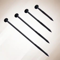 Heat-Treated Steel Black Rust Resistant Heavy Duty Structural Wood Screws (50-Pa
