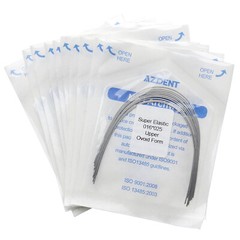 AZDENT Dental Orthodontic Super Elastic Niti Rectangular Arch Wire Ovoid/Nature