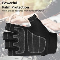 Tough Fingerless Performance Gloves Protection Work Gloves Padded Palm Halffinge