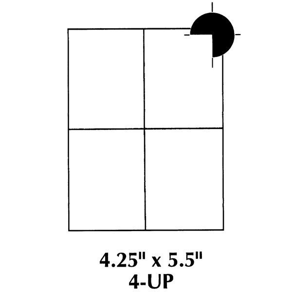 4.25×5.5” Shipping Labels – 4 Labels Per Page – 4000 Shipping Labels